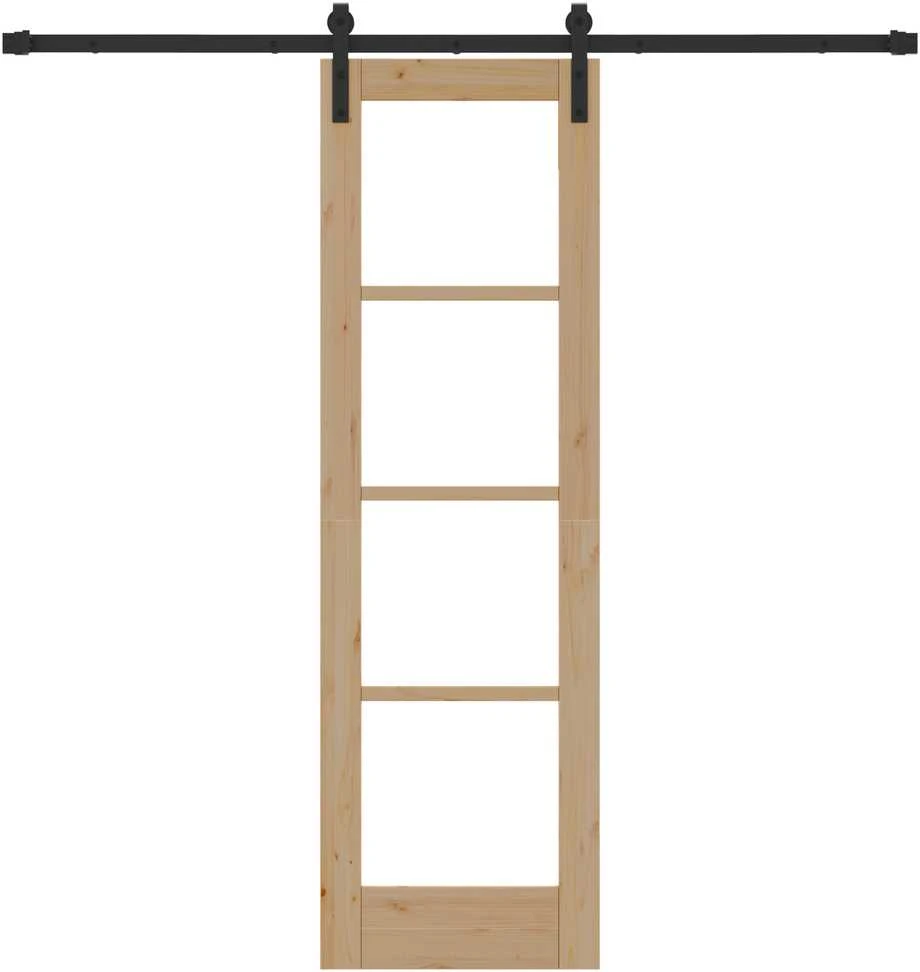 Slankios durys ORKDAL Natūrali ir juoda 61 x 198,5 cm