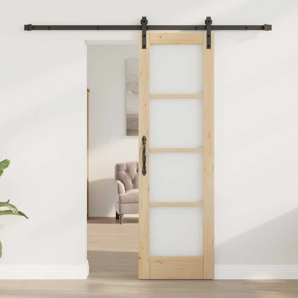Slankios durys ORKDAL Natūrali ir juoda 61 x 198,5 cm