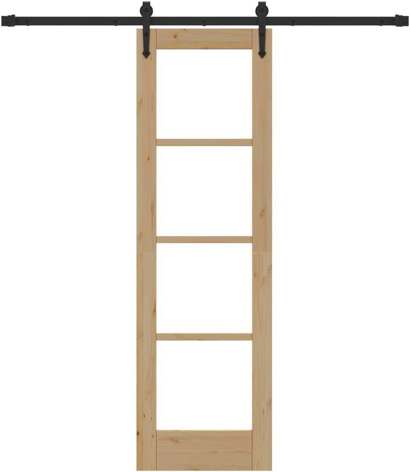 Slankios durys 61 x 198,5 cm Tvirtos pušies mediena ir stiklas
