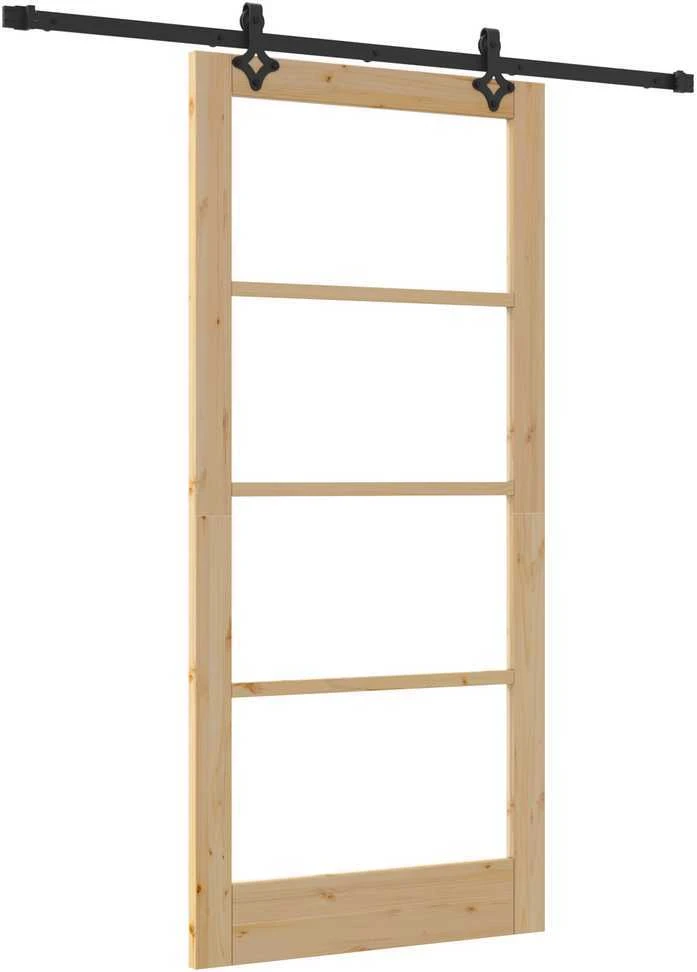 Slankios durys ORKDAL 93 x 202 cm Natūrali ir juoda