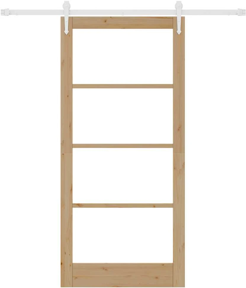 Slankios durys 93 x 202 cm Tvirtos pušies mediena ir stiklas