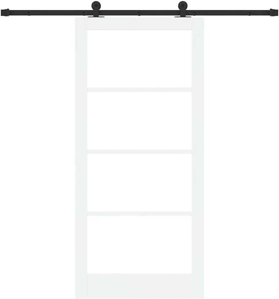 Slankios durys ORKDAL 93 x 202 cm Balta ir juoda