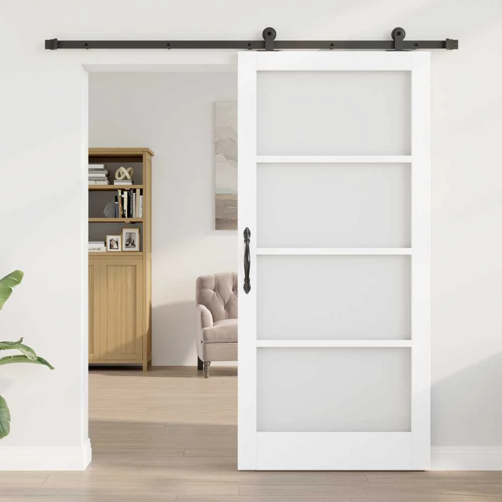 Slankios durys ORKDAL 93 x 202 cm Balta ir juoda