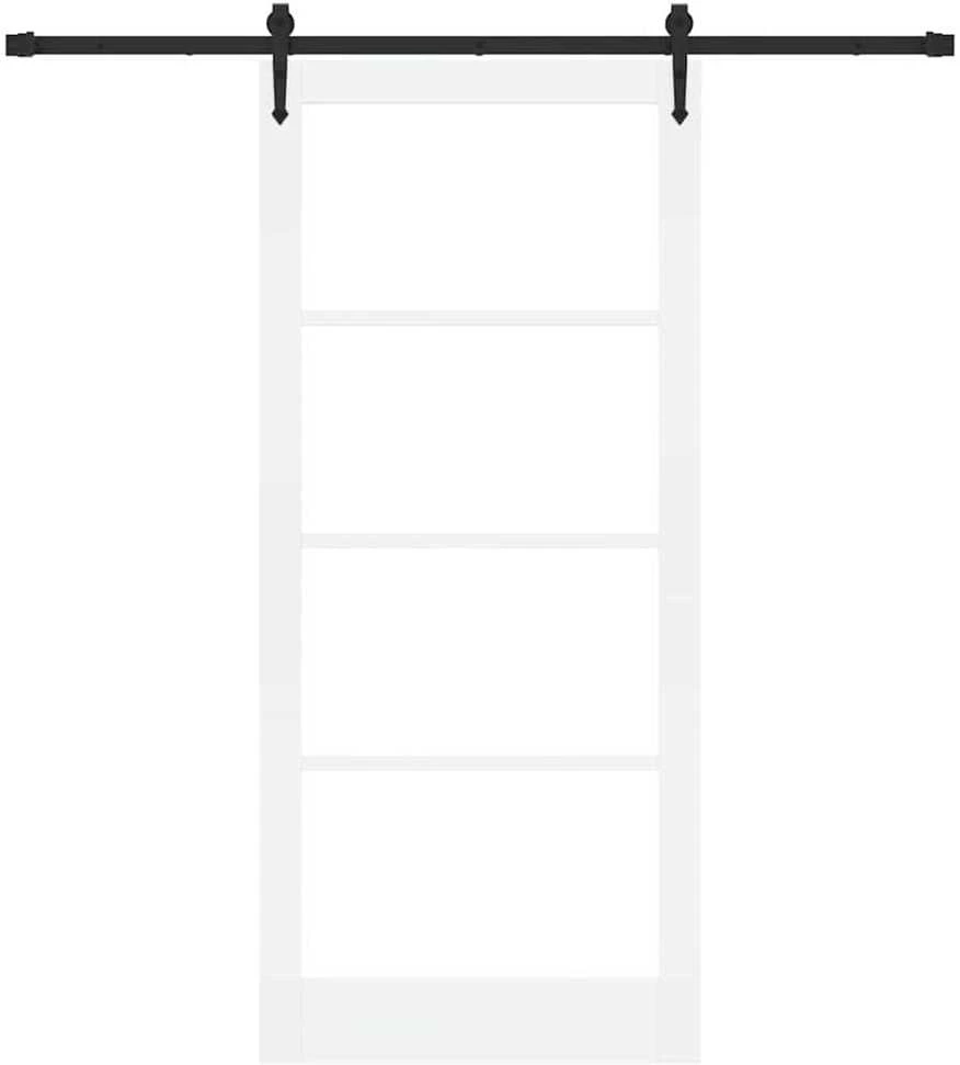 Slankios durys 93 x 211 cm Tvirtos pušies mediena ir stiklas