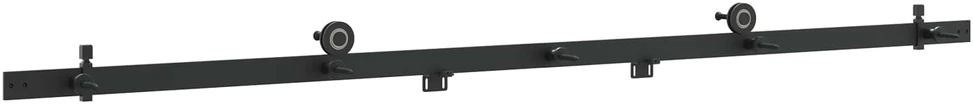 Stumdomų durų furnitūros komplektas 200 cm Plienas Juoda