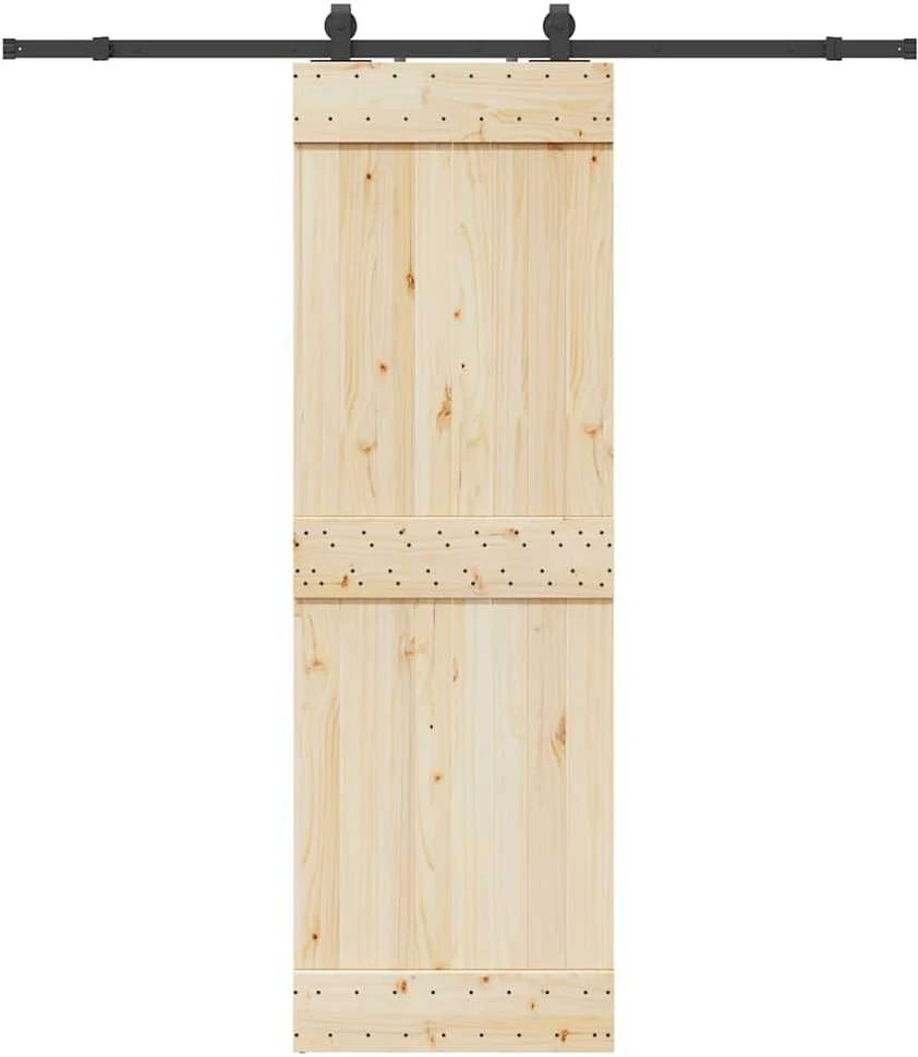 Stumdomų durų įrangos rinkinys, juodos sp., 200cm, plienas