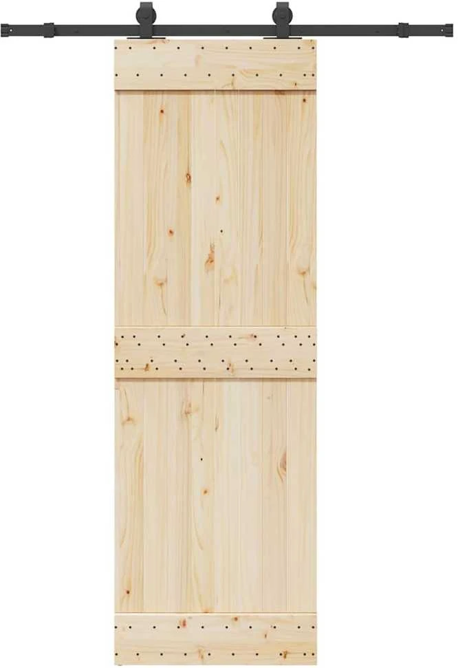 Stumdomų durų įrangos rinkinys, juodos sp., 152,5cm, plienas
