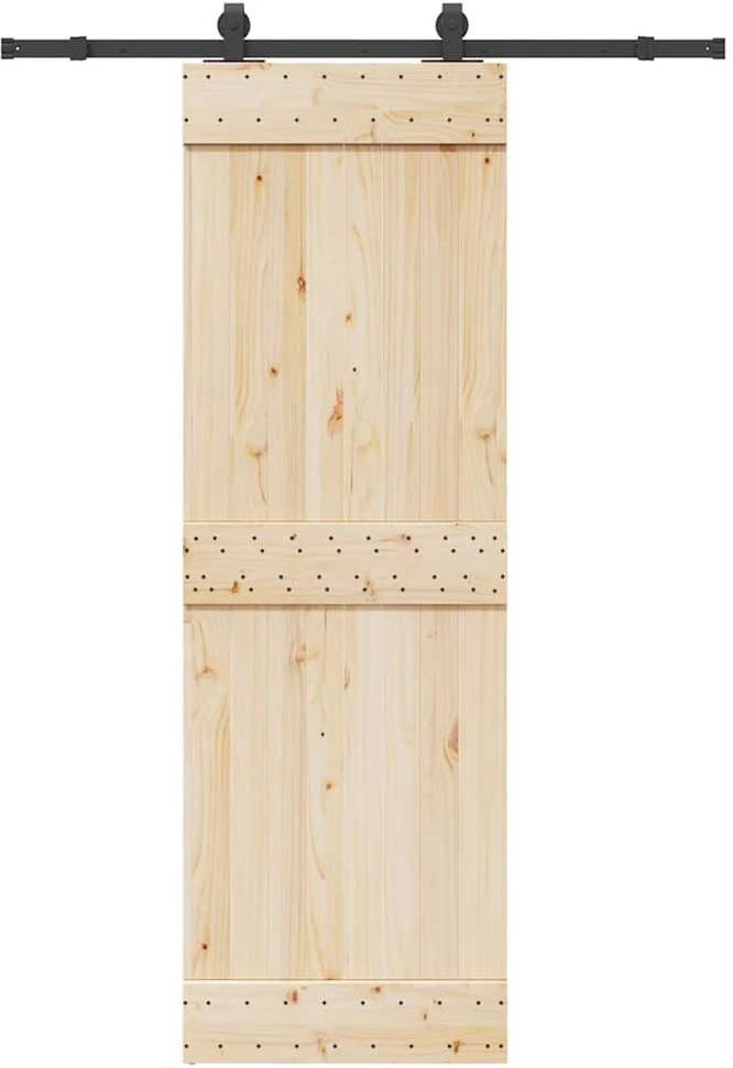Stumdomų durų įrangos rinkinys, juodos sp., 152,5cm, plienas