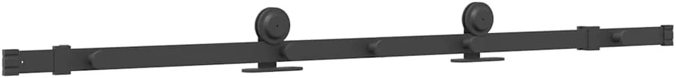 Stumdomų durų įrangos rinkinys, juodos sp., 152,5cm, plienas