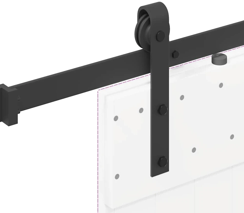 TV staliukas Stumdomų durų įrangos rinkinys, juodos sp., 152,5cm, plienas
