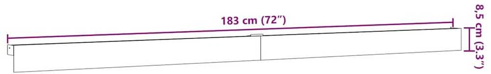 Stumdomų durų įrangos rinkinys, juodos sp., 183cm