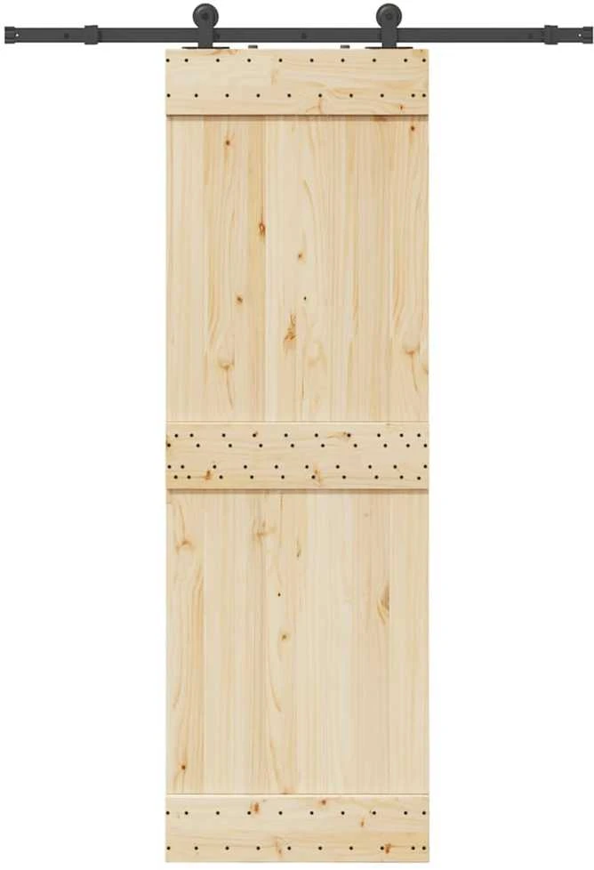 Stumdomų durų įrangos rinkinys, juodos sp., 152,5cm, plienas