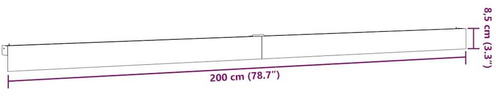 Stumdomų durų įrangos rinkinys, juodos sp., 200cm