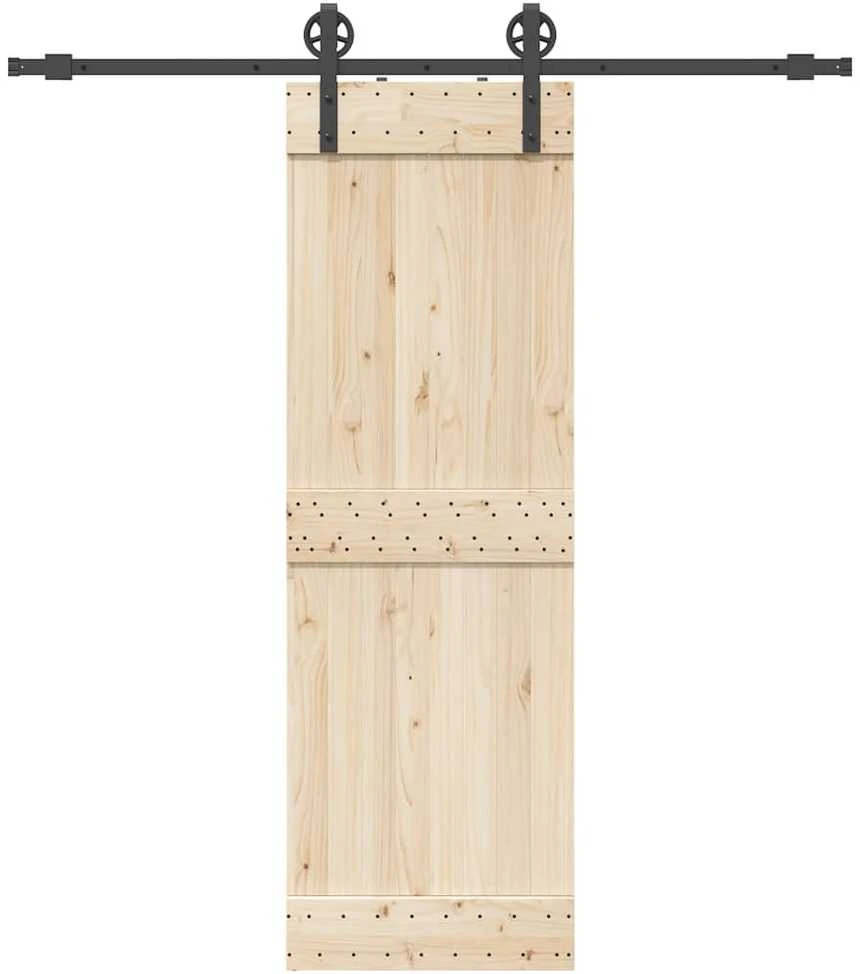 Stumdomų durų įrangos rinkinys, juodos sp., 200cm, plienas