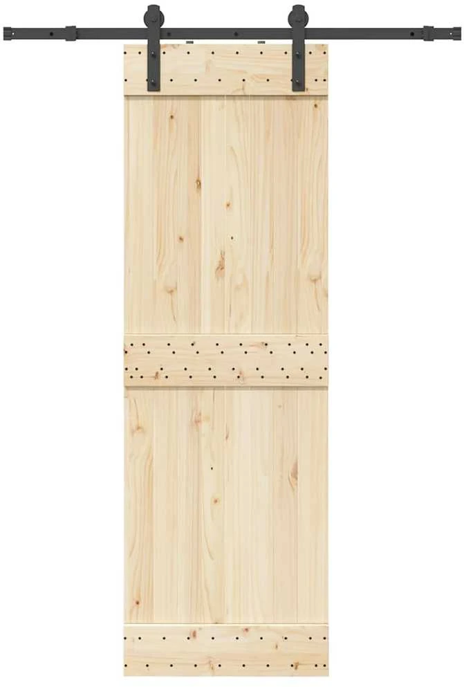 Stumdomų durų įrangos rinkinys, juodos sp., 152cm, plienas
