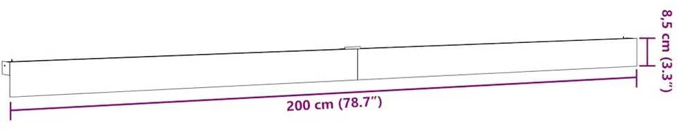 Stumdomų durų įrangos rinkinys, juodos sp., 200cm