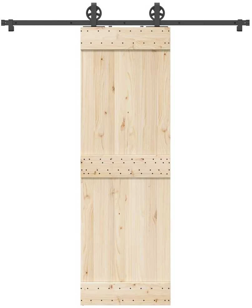 Stumdomų durų įrangos rinkinys, juodos spalvos, 183cm, plienas