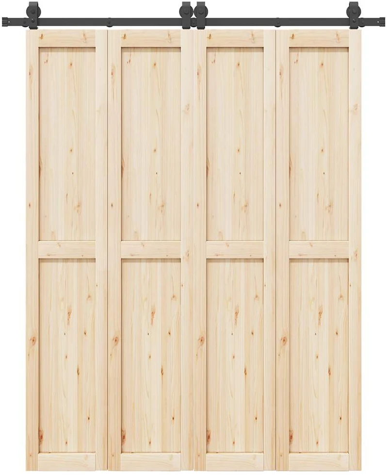 Stumdomų durų įrangos rinkinys, juodos spalvos, 183cm, plienas