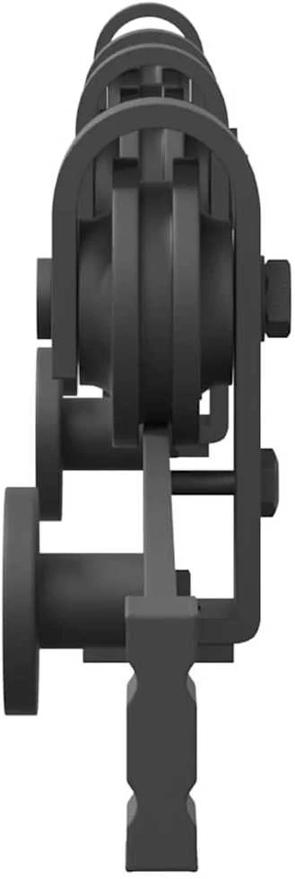 Stumdomų durų įrangos rinkinys, juodos spalvos, 183cm, plienas