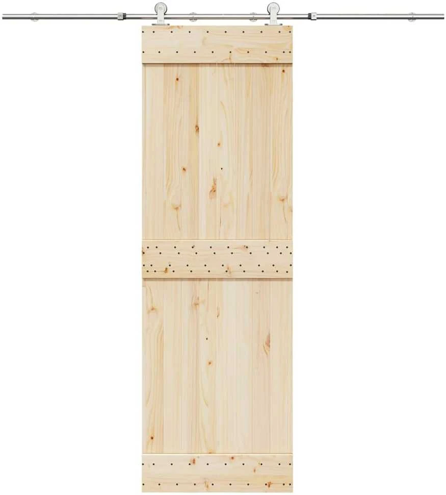 Stumdomų durų įrangos rinkinys, sidabr., 200cm, nerūd. plien.