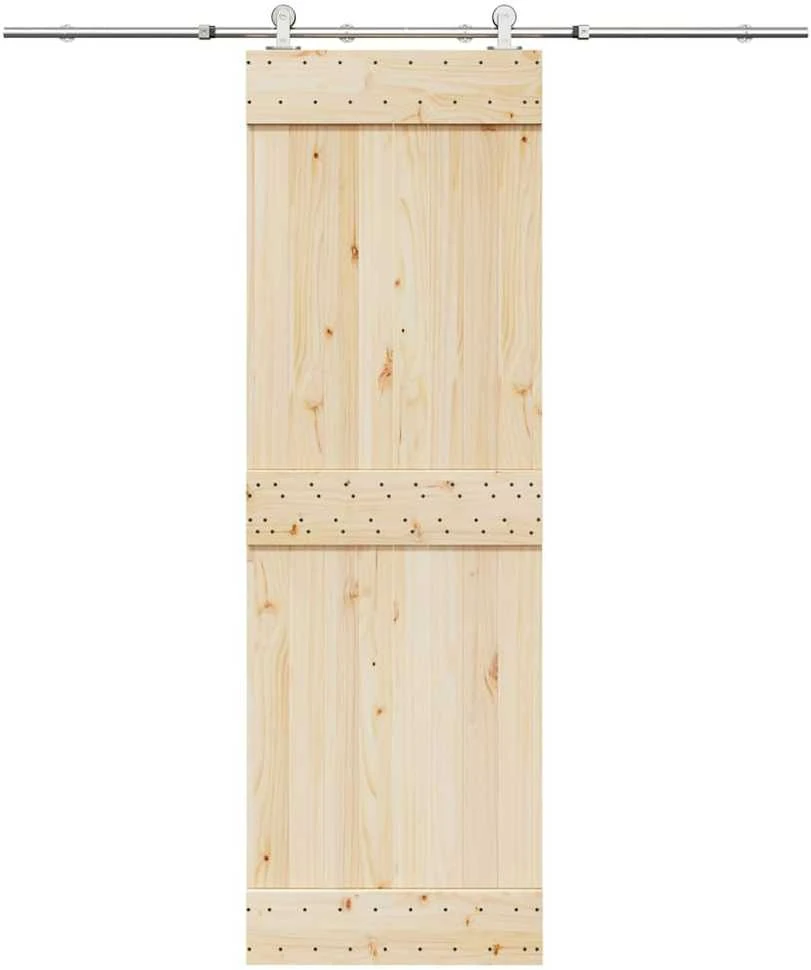 Stumdomų durų įrangos rinkinys, sidabr., 183cm, nerūd. plien.