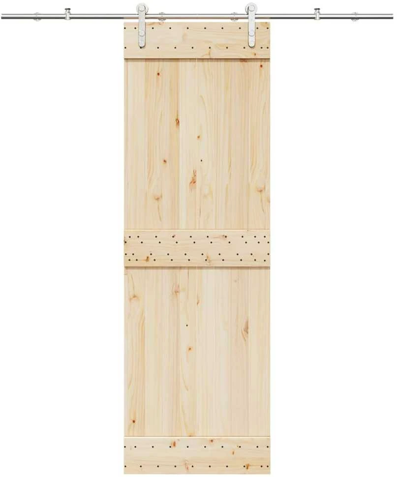 Stumdomų durų įrangos rinkinys, sidabr., 183cm, nerūd. plien.