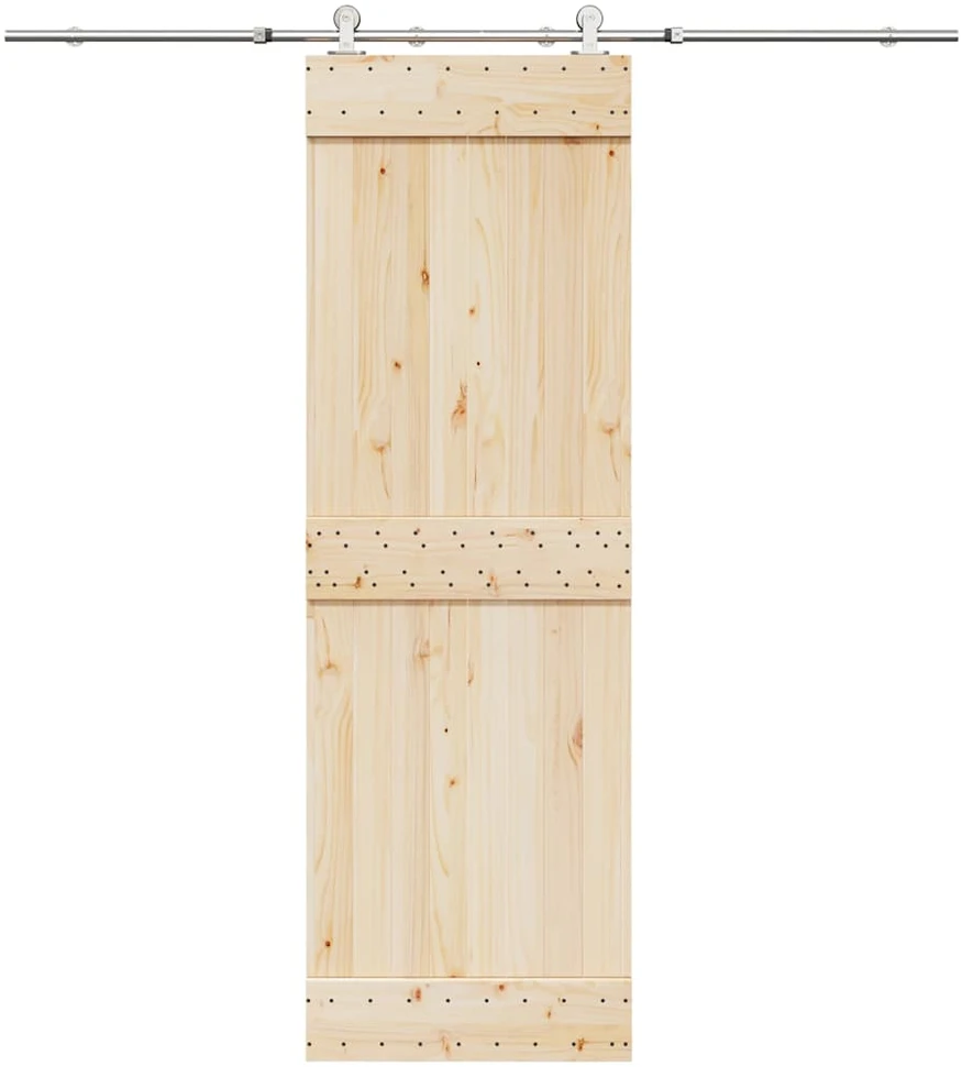 Stumdomų durų įrangos rinkinys, sidabr., 200cm, nerūd. plien.