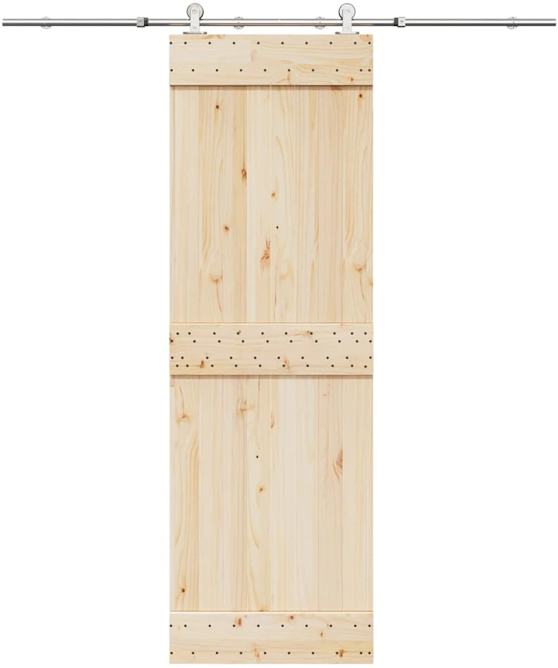 Stumdomų durų įrangos rinkinys, sidabr., 183cm, nerūd. plien.
