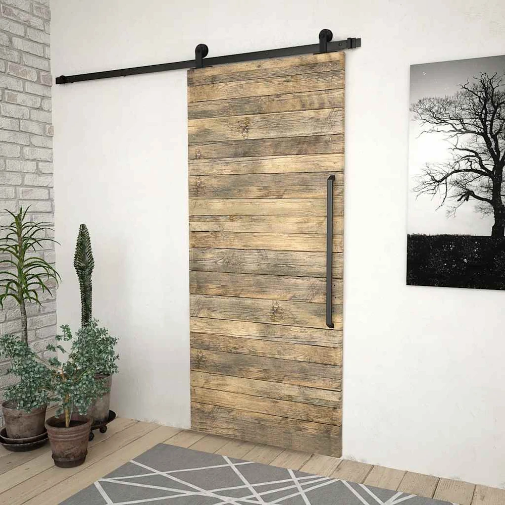 Stumdomų durų įrangos rinkinys SKIEN, juodas, 200cm plienas