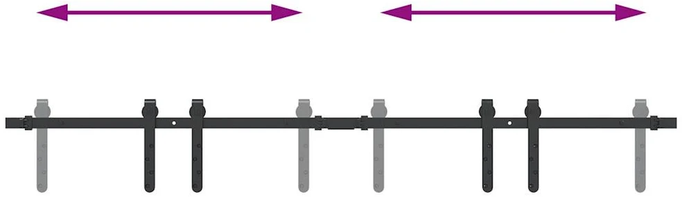 Stumdomų spintelės durelių rinkinys, 152cm, anglies plienas
