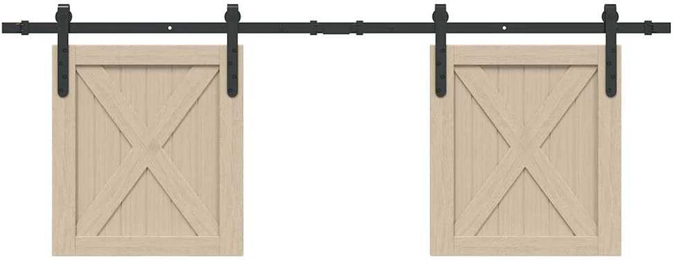 Stumdomų spintelės durelių rinkinys, 152cm, anglies plienas