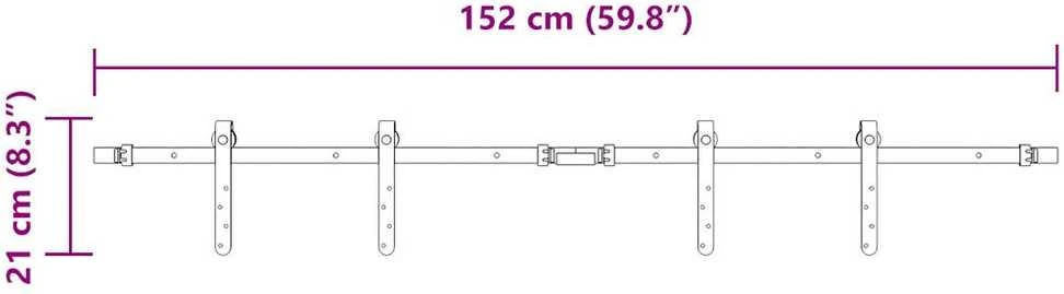 Stumdomų spintelės durelių rinkinys, 152cm, anglies plienas