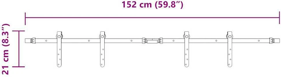 Stumdomų spintelės durelių rinkinys, 152cm, anglies plienas