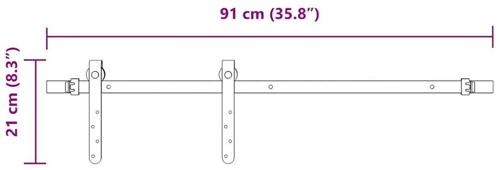 Stumdomų spintelės durelių rinkinys, 91 cm, plienas