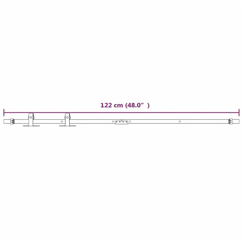Stumdomų spintelės durelių rinkinys, baltas, 122cm, plienas