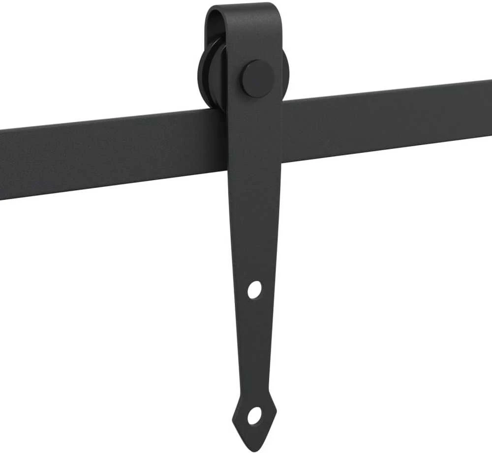 Stumdomų spintelės durelių rinkinys, juodas, 122cm, plienas