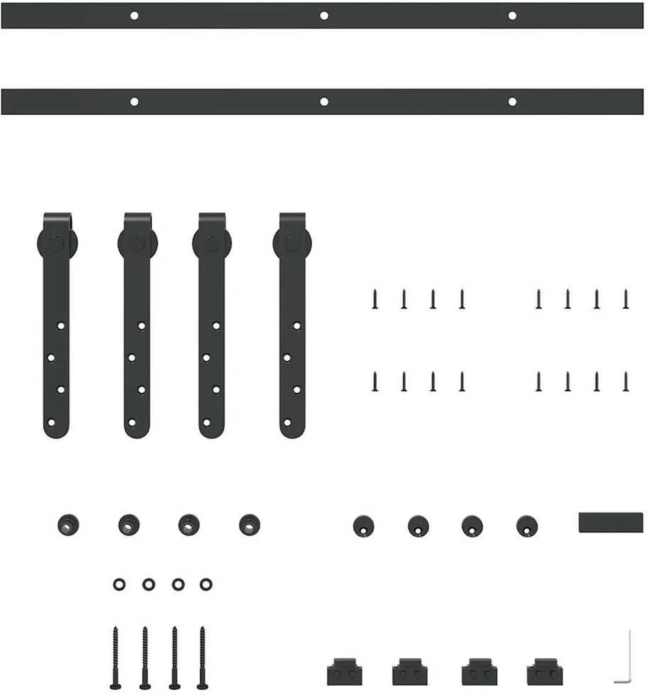 stumdomų spintelių durų komplektas 122 cm anglinis plienas