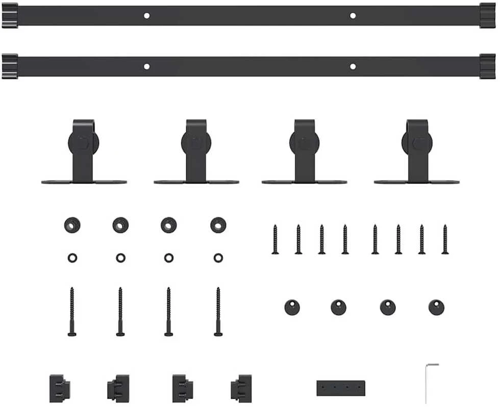 stumdomų spintelių durų komplektas 122 cm anglinis plienas