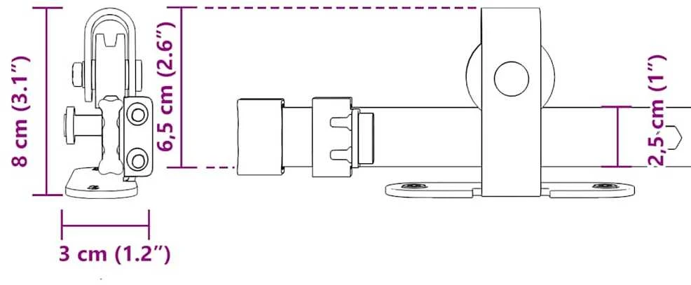 stumdomų spintelių durų komplektas 122 cm anglinis plienas