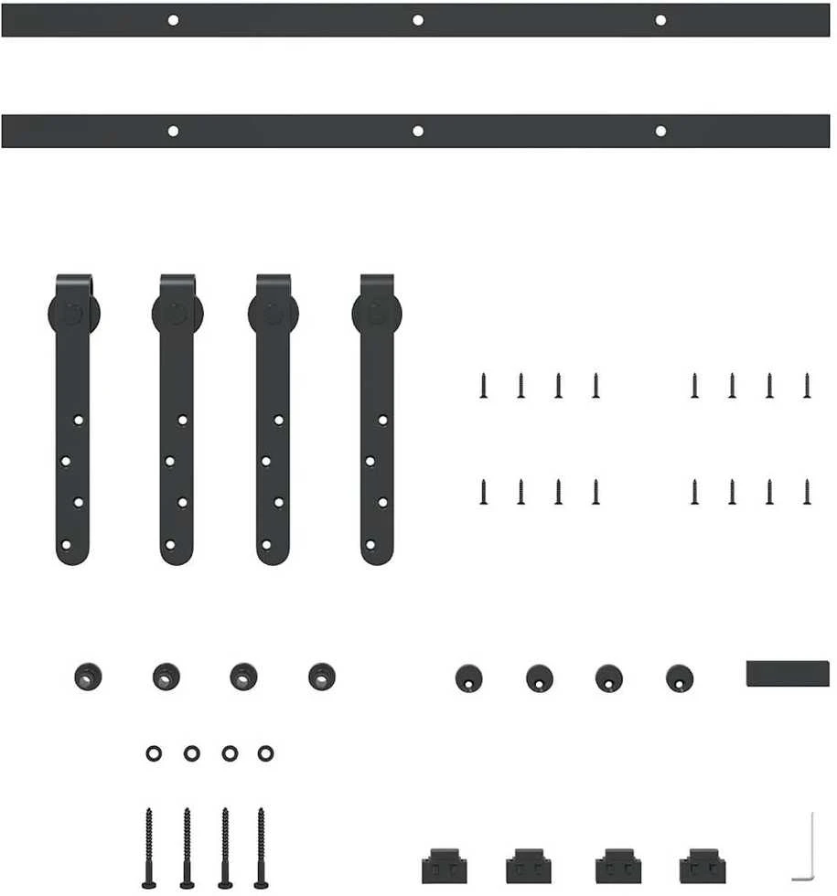 stumdomų spintelių durų komplektas 122 cm anglinis plienas