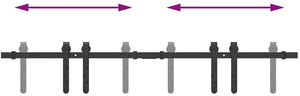 stumdomų spintelių durų komplektas 122 cm anglinis plienas