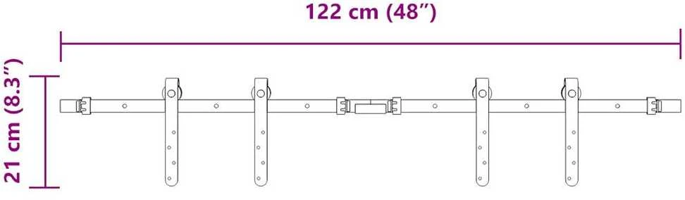 stumdomų spintelių durų komplektas 122 cm anglinis plienas