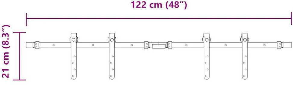 stumdomų spintelių durų komplektas 122 cm anglinis plienas