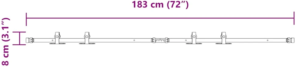 stumdomų spintelių durų komplektas 183 cm anglinis plienas