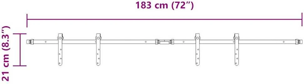 stumdomų spintelių durų komplektas 183 cm anglinis plienas