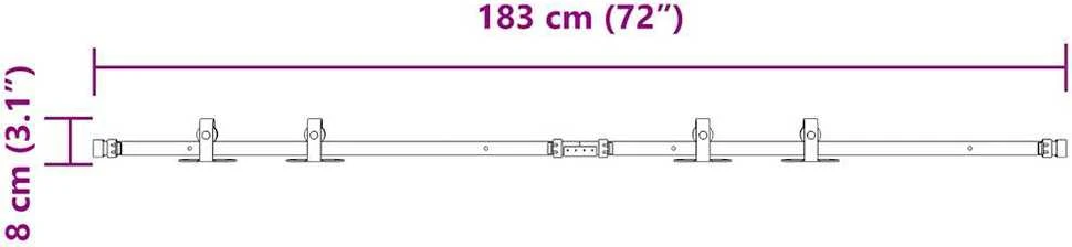 stumdomų spintelių durų komplektas 183 cm anglinis plienas
