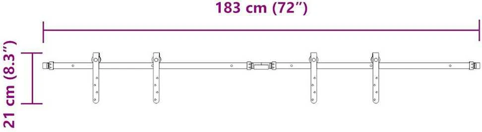 stumdomų spintelių durų komplektas 183 cm anglinis plienas
