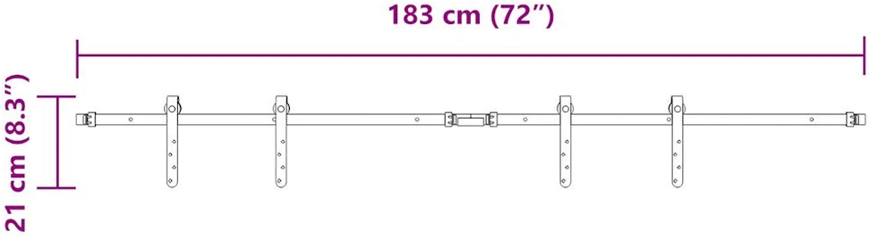 stumdomų spintelių durų komplektas 183 cm anglinis plienas