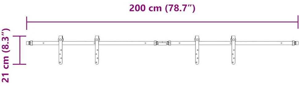 stumdomų spintelių durų komplektas 200 cm anglinis plienas