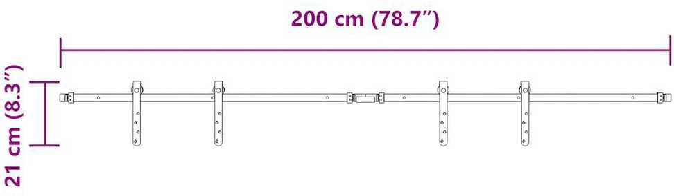 stumdomų spintelių durų komplektas 200 cm anglinis plienas